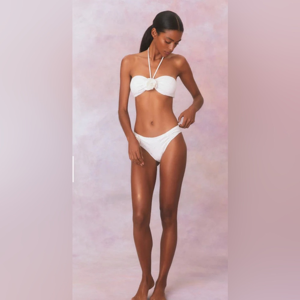 LoveShackFancy Candace Bandeau Eyelet Bikini Swim Set